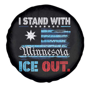 I Stand With Minnesota Spare Tire Cover Minnesota Flag Anti ICE Immigration Protest TS14 Print Your Wear