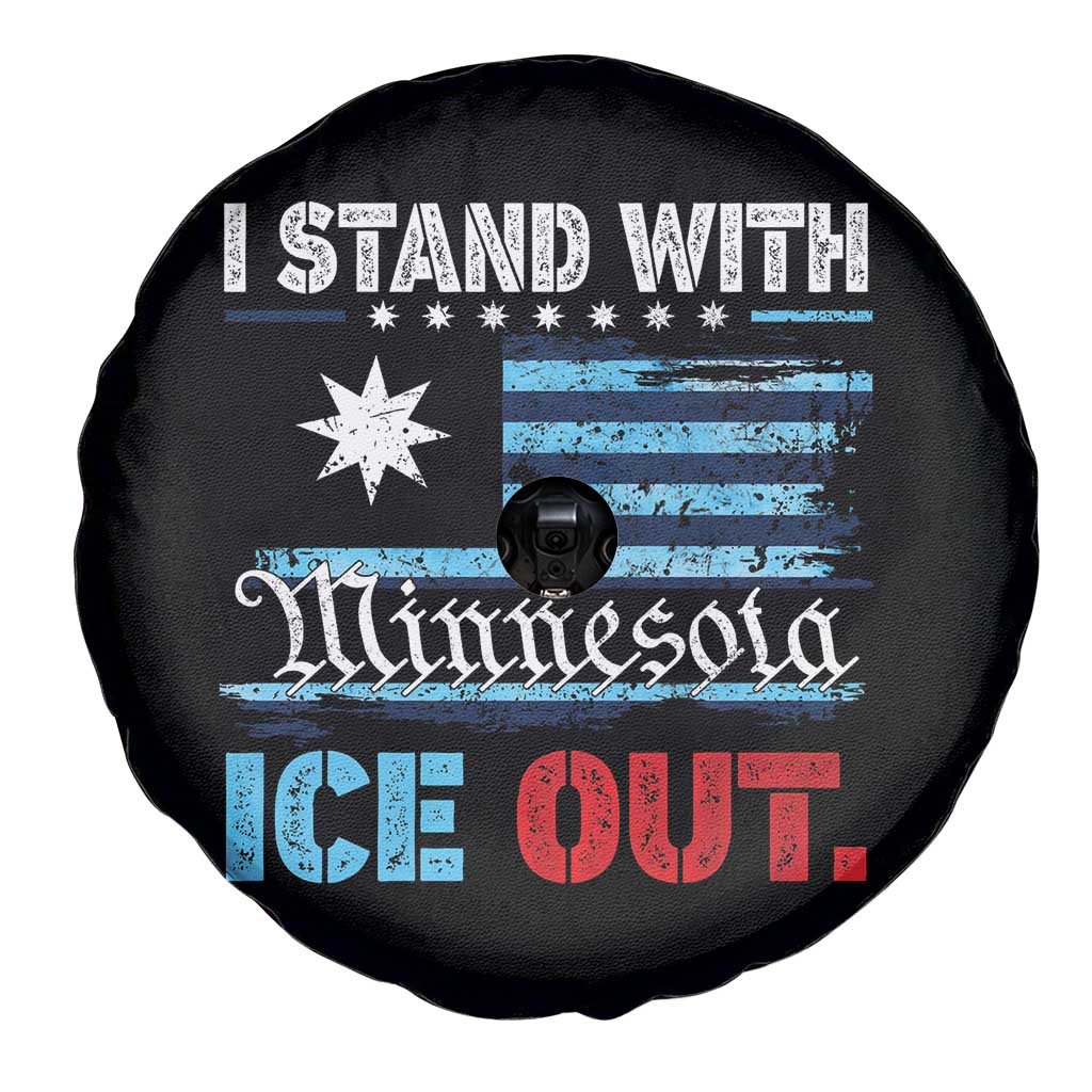 I Stand With Minnesota Spare Tire Cover Minnesota Flag Anti ICE Immigration Protest TS14 Print Your Wear