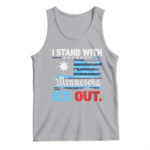 I Stand With Minnesota Tank Top Minnesota Flag Anti ICE Immigration Protest TS14 Athletic Heather Print Your Wear