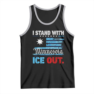 I Stand With Minnesota Tank Top Minnesota Flag Anti ICE Immigration Protest TS14 Black Athletic Heather Print Your Wear