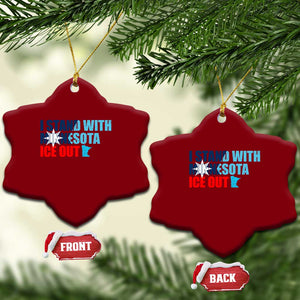 I Stand With Minnesota Ceramic Ornament Minnesota Resist Anti ICE Immigration Protest TS14 Print Your Wear