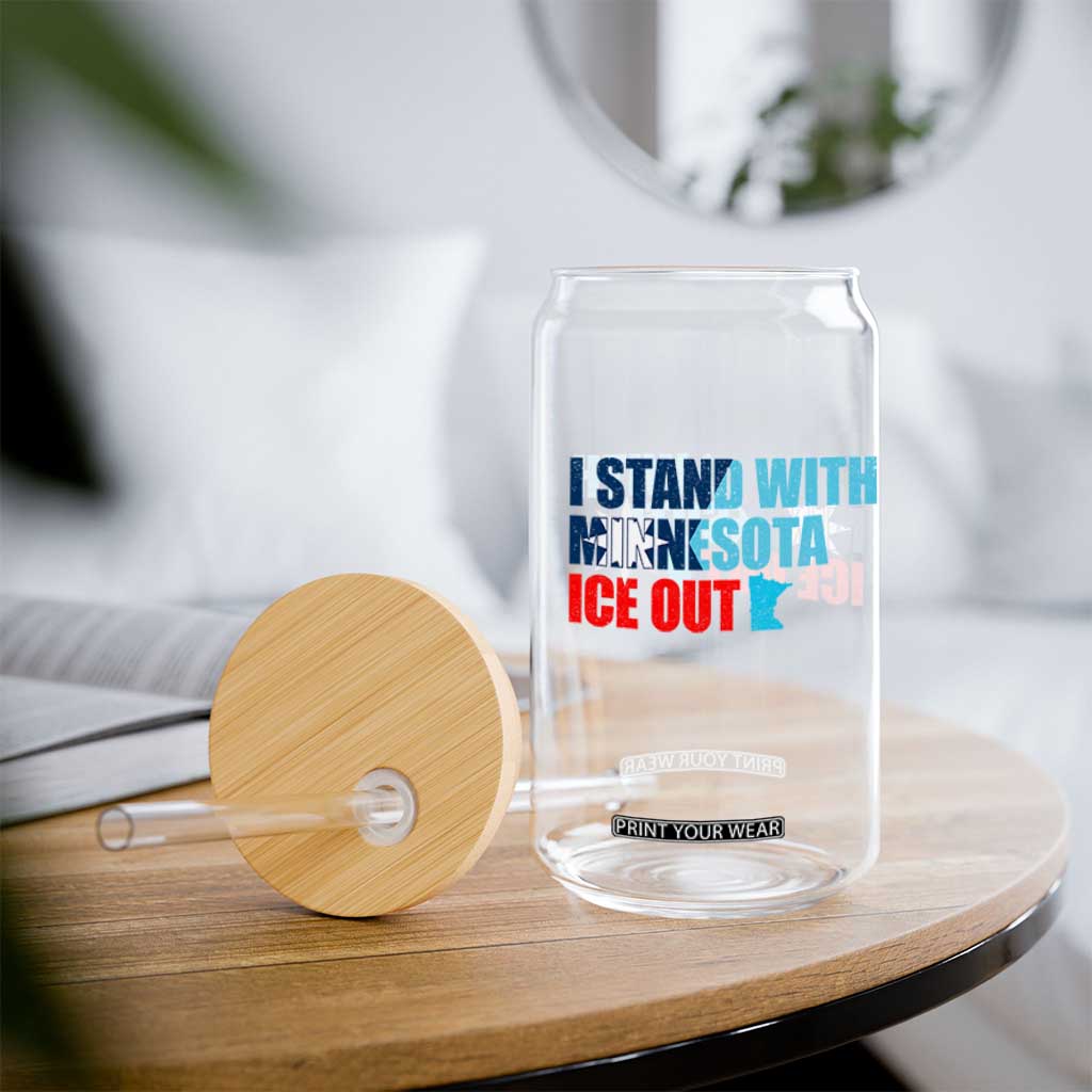 I Stand With Minnesota Glass Can Minnesota Resist Anti ICE Immigration Protest TS14 Print Your Wear