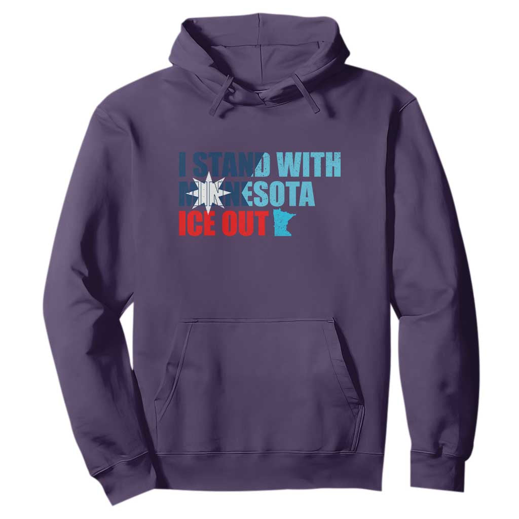 I Stand With Minnesota Hoodie Minnesota Resist Anti ICE Immigration Protest TS14 Purple Print Your Wear