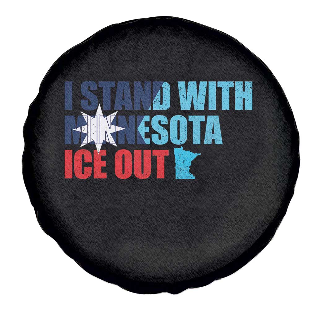 I Stand With Minnesota Spare Tire Cover Minnesota Resist Anti ICE Immigration Protest TS14 Print Your Wear