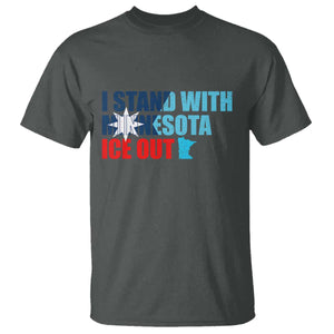I Stand With Minnesota T Shirt Minnesota Resist Anti ICE Immigration Protest TS14 Dark Heather Print Your Wear