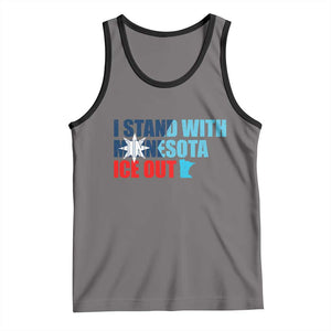I Stand With Minnesota Tank Top Minnesota Resist Anti ICE Immigration Protest TS14 Deep Heather Black Print Your Wear