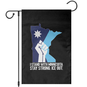 I Stand With Minnesota Garden Flag Minnesota Flag Anti ICE Immigration Protest Resist TS14 Black Print Your Wear