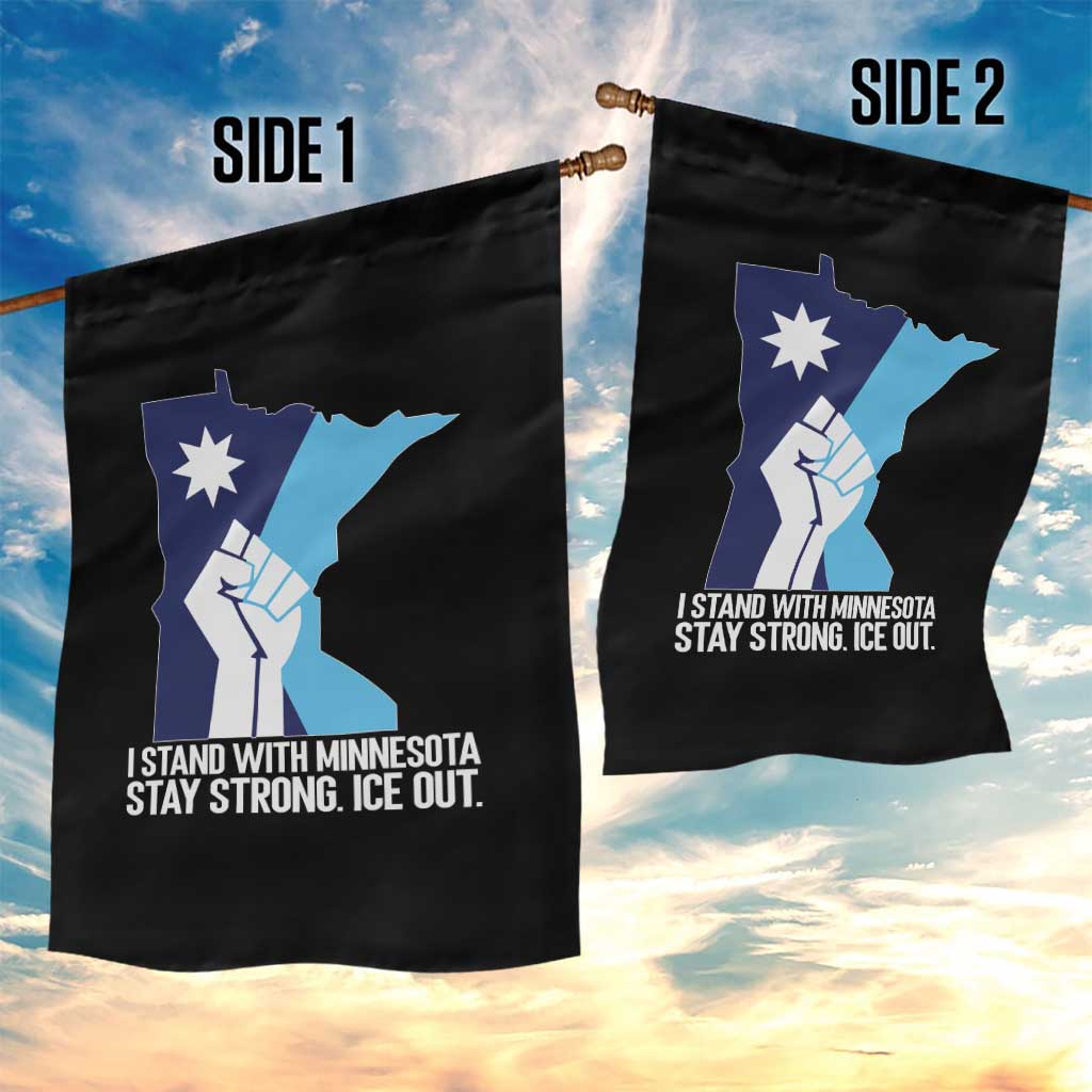I Stand With Minnesota Garden Flag Minnesota Flag Anti ICE Immigration Protest Resist TS14 Print Your Wear