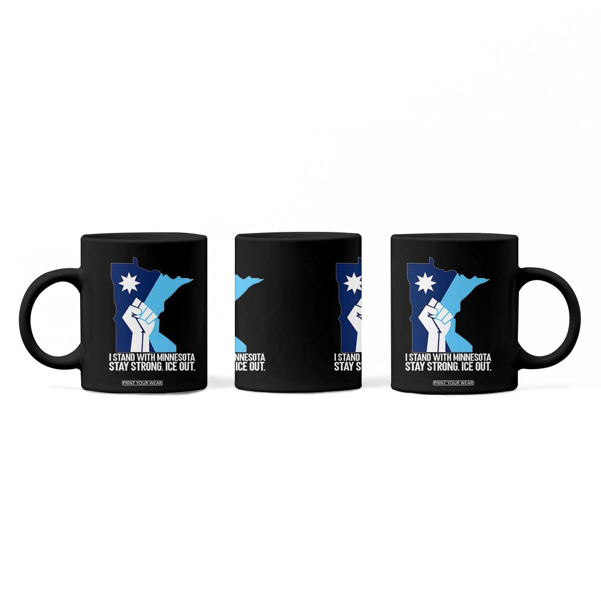 I Stand With Minnesota Coffee Mug Minnesota Flag Anti ICE Immigration Protest Resist TS14 Print Your Wear