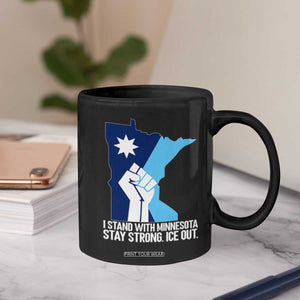 I Stand With Minnesota Coffee Mug Minnesota Flag Anti ICE Immigration Protest Resist TS14 Print Your Wear