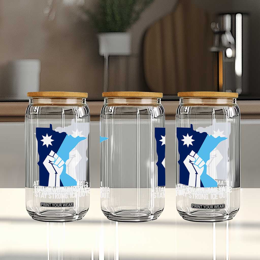 I Stand With Minnesota Glass Can Minnesota Flag Anti ICE Immigration Protest Resist TS14 Print Your Wear
