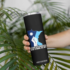 I Stand With Minnesota Skinny Tumbler Minnesota Flag Anti ICE Immigration Protest Resist TS14 Print Your Wear