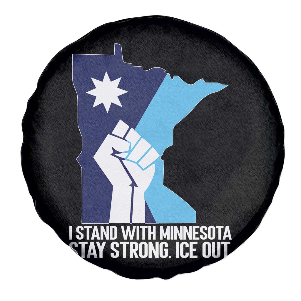 I Stand With Minnesota Spare Tire Cover Minnesota Flag Anti ICE Immigration Protest Resist TS14 Print Your Wear
