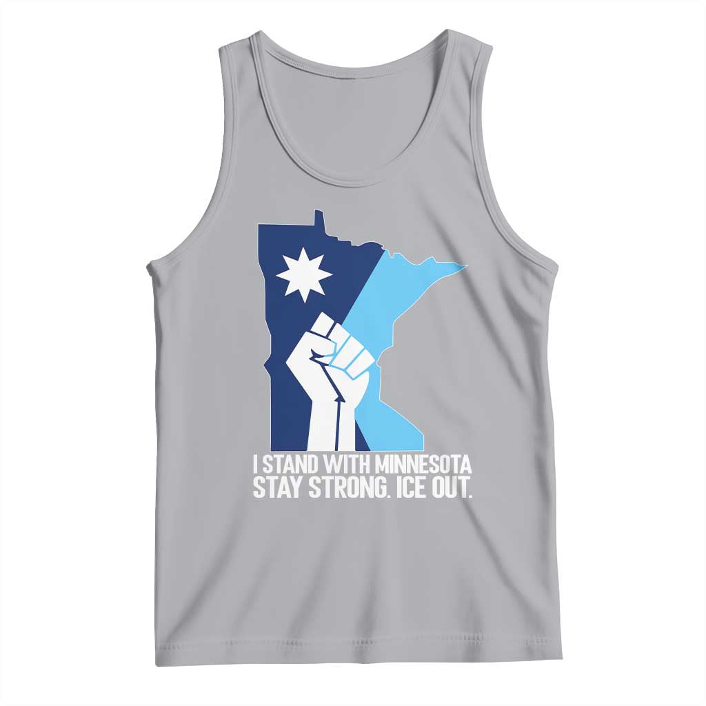 I Stand With Minnesota Tank Top Minnesota Flag Anti ICE Immigration Protest Resist TS14 Athletic Heather Print Your Wear