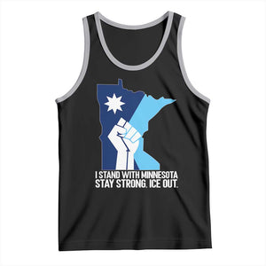 I Stand With Minnesota Tank Top Minnesota Flag Anti ICE Immigration Protest Resist TS14 Black Athletic Heather Print Your Wear