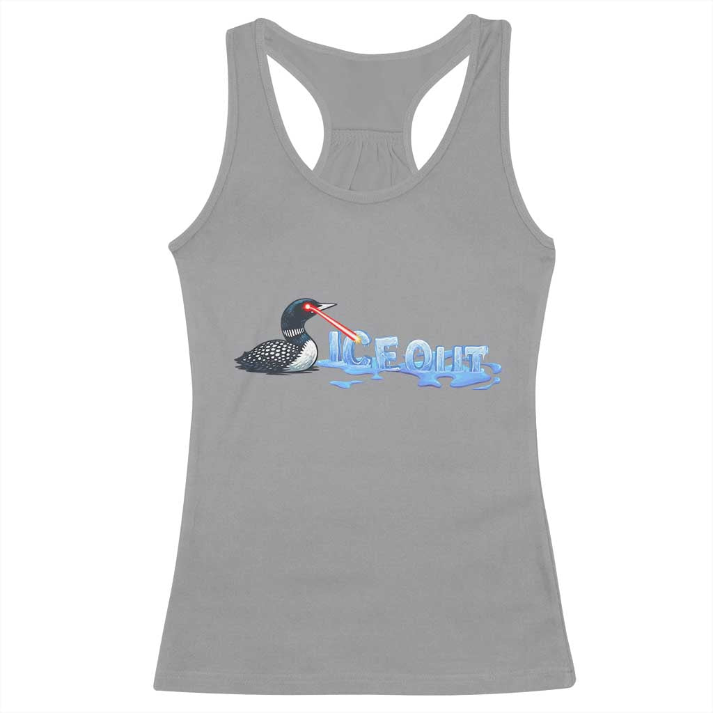 Ice Out Racerback Tank Top Minnesota Resist Anti ICE Immigration Protest TS14 Sport Gray Print Your Wear