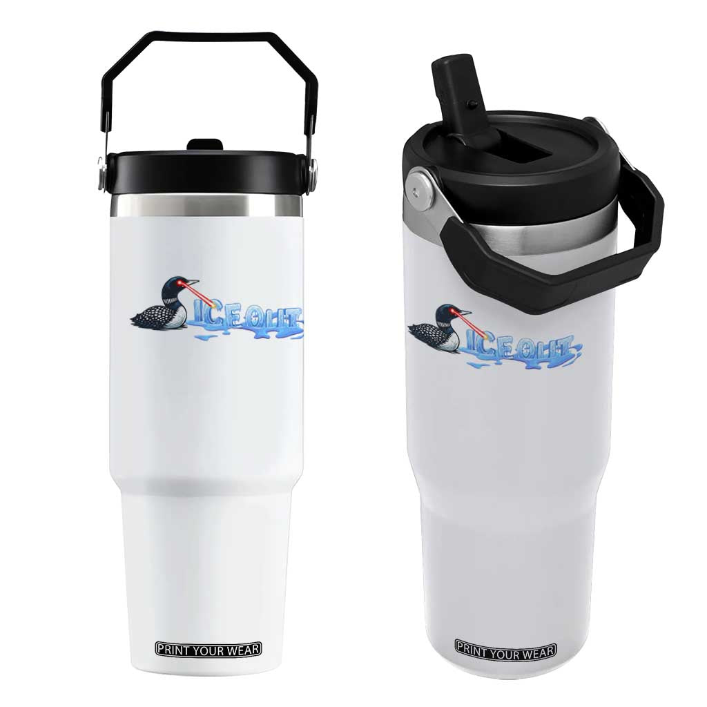 Ice Out Flip Straw Tumbler Minnesota Resist Anti ICE Immigration Protest TS14 One Size: 30 oz White Print Your Wear