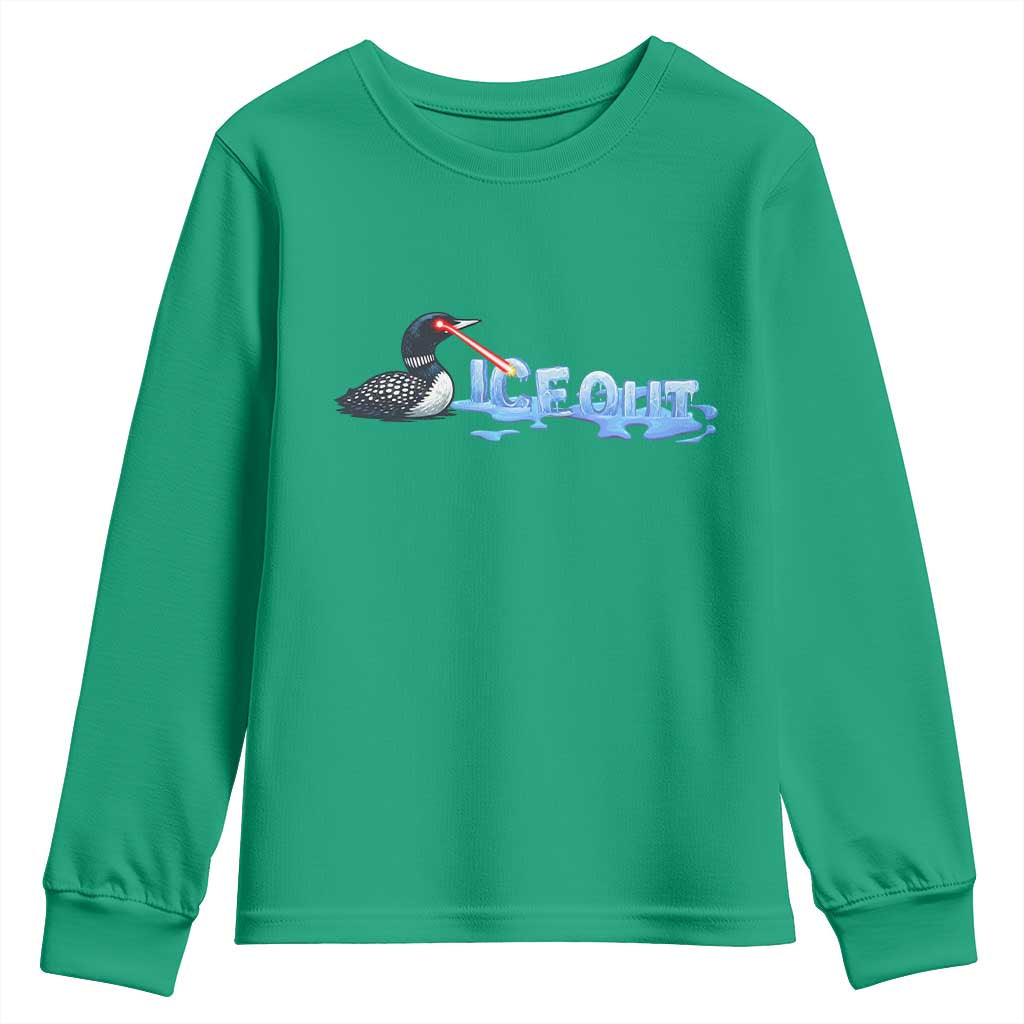 Ice Out Youth Sweatshirt Minnesota Resist Anti ICE Immigration Protest TS14 Irish Green Print Your Wear