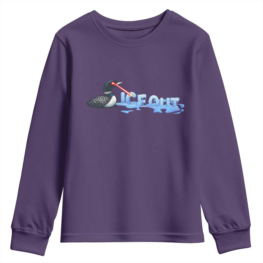 Ice Out Youth Sweatshirt Minnesota Resist Anti ICE Immigration Protest TS14 Purple Print Your Wear