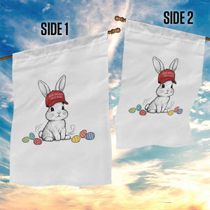Funny Easter Bunny Wearing Hat American Garden Flag TS14 Print Your Wear