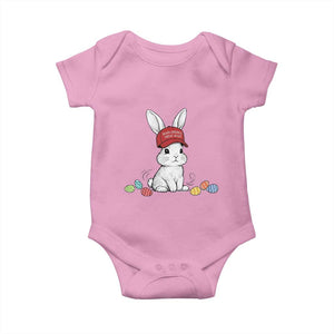 Funny Easter Bunny Wearing Hat American Baby Onesie TS14 Light Pink Print Your Wear