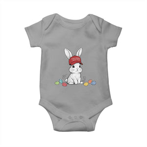 Funny Easter Bunny Wearing Hat American Baby Onesie TS14 Sport Gray Print Your Wear