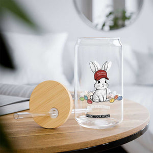 Funny Easter Bunny Wearing Hat American Glass Can TS14 Print Your Wear