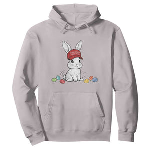 Funny Easter Bunny Wearing Hat American Hoodie TS14 Ice Gray Print Your Wear