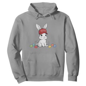 Funny Easter Bunny Wearing Hat American Hoodie TS14 Sport Gray Print Your Wear