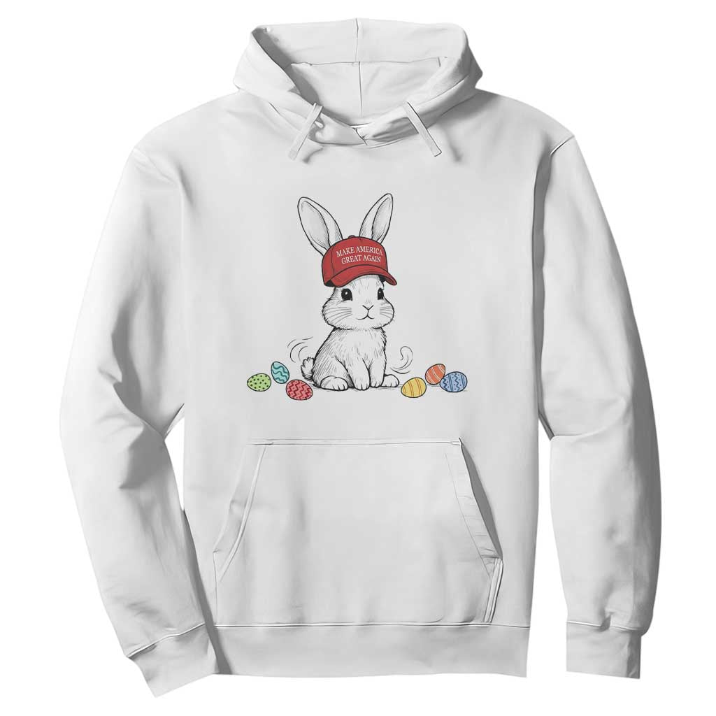 Funny Easter Bunny Wearing Hat American Hoodie TS14 White Print Your Wear