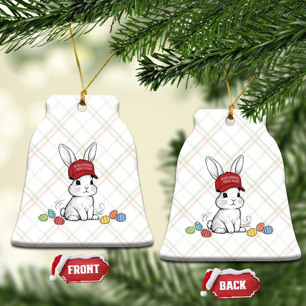 Funny Easter Bunny Wearing Hat American Ceramic Ornament TS14 Print Your Wear