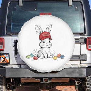 Funny Easter Bunny Wearing Hat American Spare Tire Cover TS14 No hole White Print Your Wear
