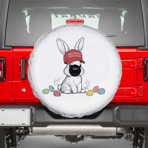 Funny Easter Bunny Wearing Hat American Spare Tire Cover TS14 White Print Your Wear
