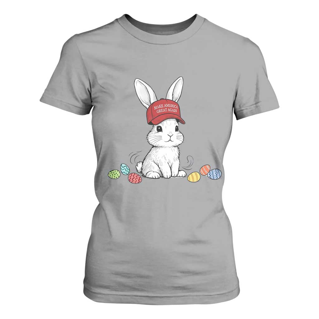 Funny Easter Bunny Wearing Hat American T Shirt For Women TS14 Sport Gray Print Your Wear