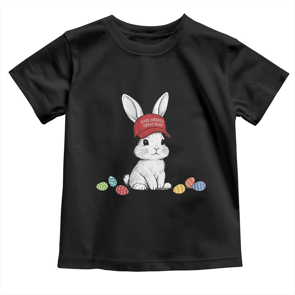 Funny Easter Bunny Wearing Hat American Toddler T Shirt TS14 Black Print Your Wear