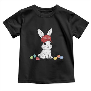Funny Easter Bunny Wearing Hat American Toddler T Shirt TS14 Black Print Your Wear