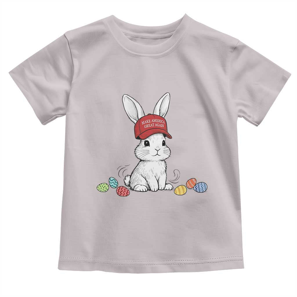 Funny Easter Bunny Wearing Hat American Toddler T Shirt TS14 Ice Gray Print Your Wear