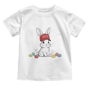Funny Easter Bunny Wearing Hat American Toddler T Shirt TS14 White Print Your Wear
