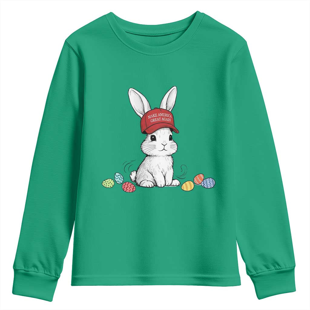 Funny Easter Bunny Wearing Hat American Youth Sweatshirt TS14 Irish Green Print Your Wear