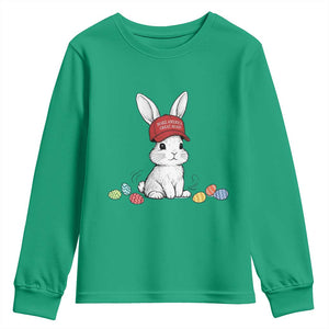 Funny Easter Bunny Wearing Hat American Youth Sweatshirt TS14 Irish Green Print Your Wear