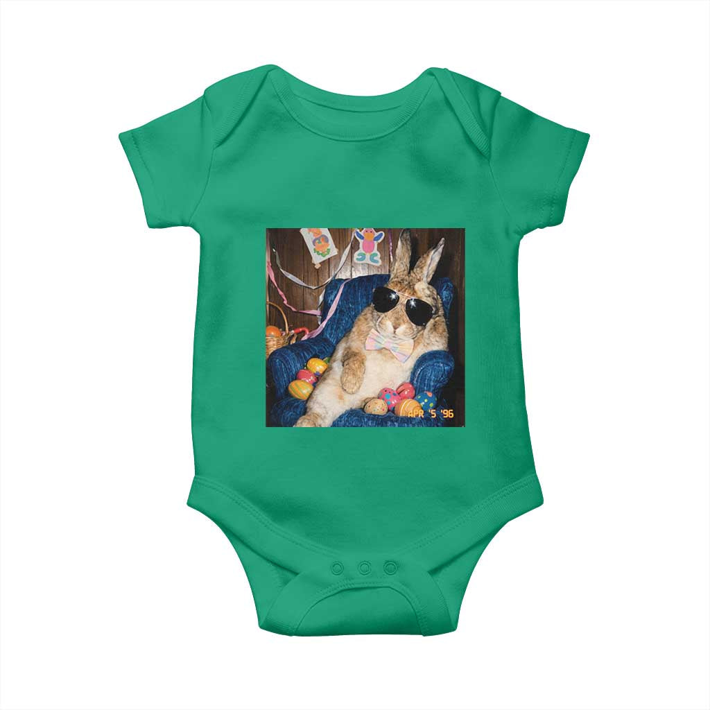 Funny Easter Bunny Sunglasses Graphic Baby Onesie TS14 Irish Green Print Your Wear