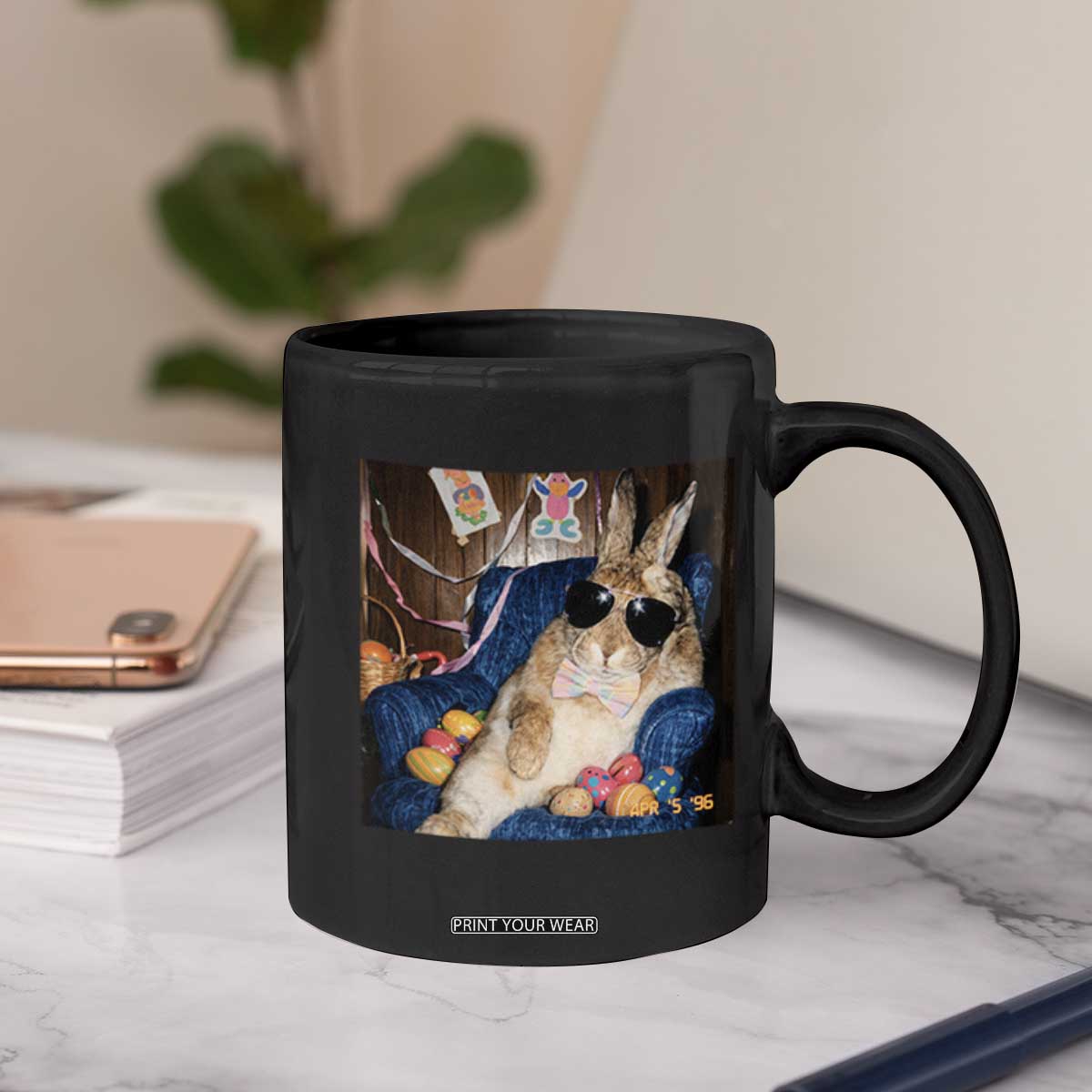 Funny Easter Bunny Sunglasses Graphic Coffee Mug TS14 Print Your Wear
