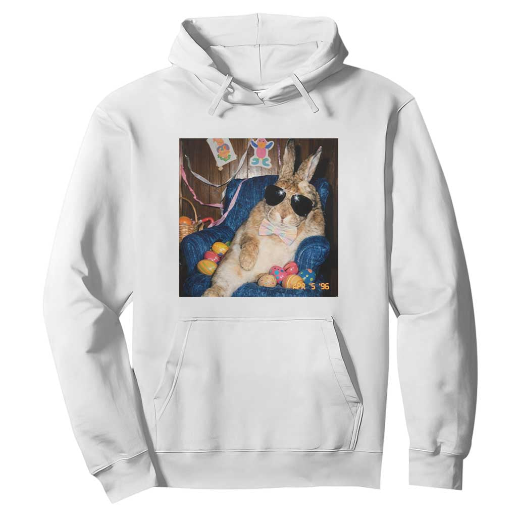 Funny Easter Bunny Sunglasses Graphic Hoodie TS14 White Print Your Wear
