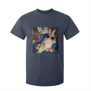Funny Easter Bunny Sunglasses Graphic T Shirt For Kid TS14 Navy Print Your Wear