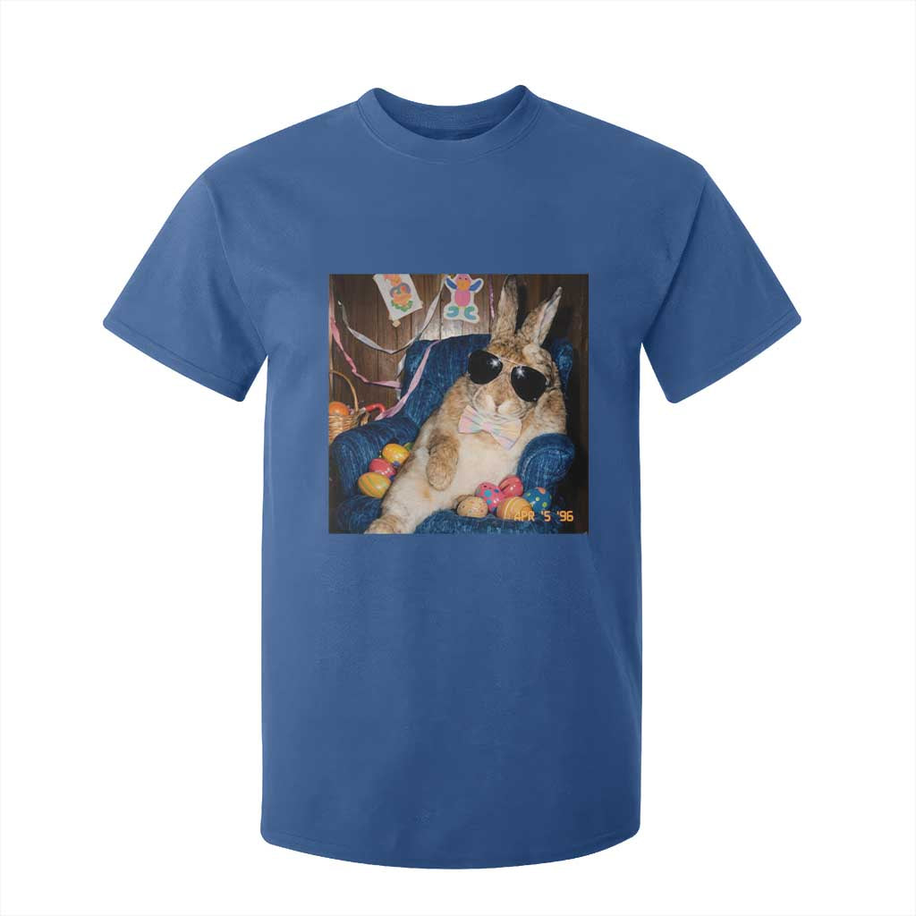 Funny Easter Bunny Sunglasses Graphic T Shirt For Kid TS14 Royal Blue Print Your Wear