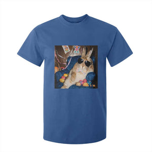Funny Easter Bunny Sunglasses Graphic T Shirt For Kid TS14 Royal Blue Print Your Wear