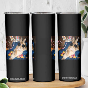 Funny Easter Bunny Sunglasses Graphic Skinny Tumbler TS14 Print Your Wear