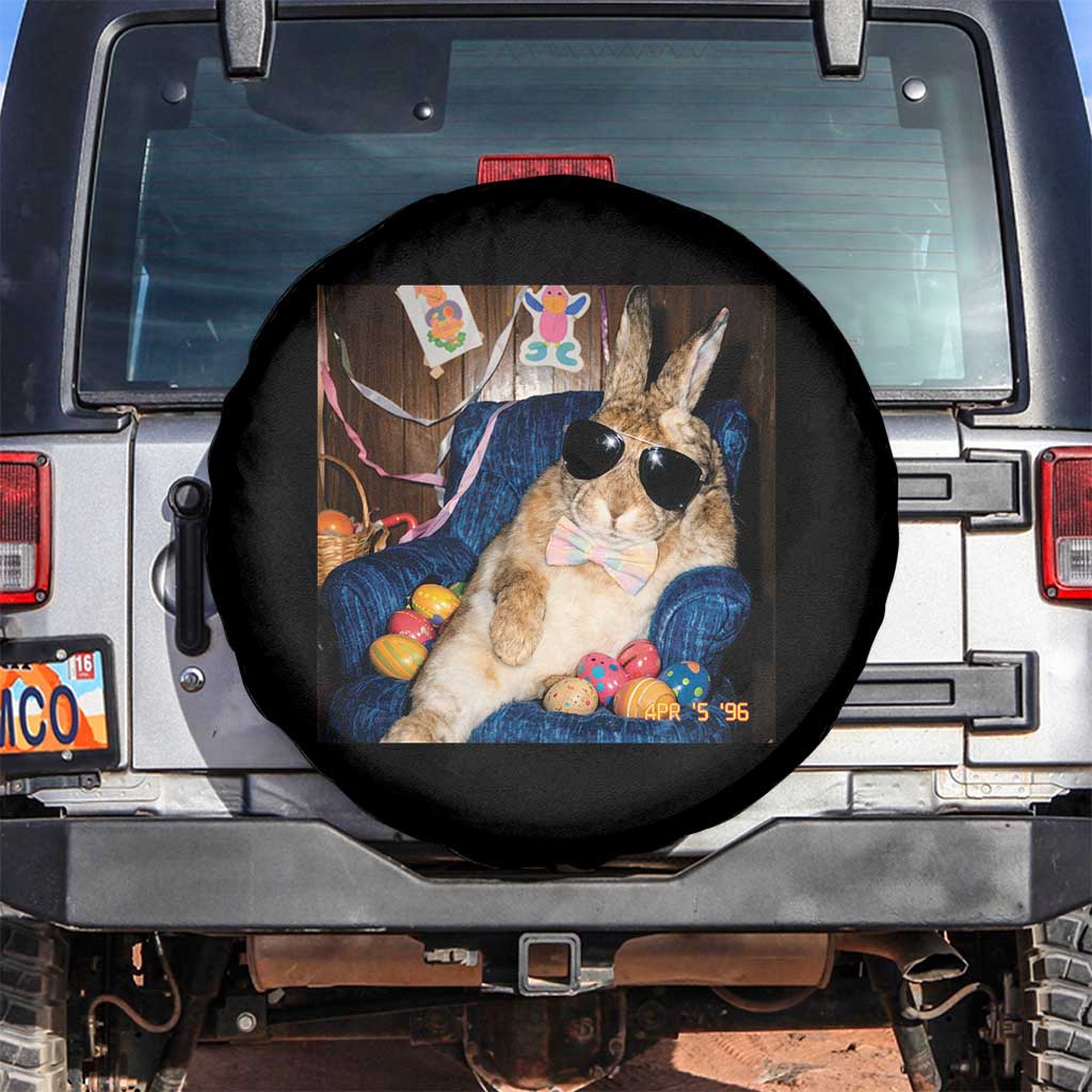 Funny Easter Bunny Sunglasses Graphic Spare Tire Cover TS14 No hole Black Print Your Wear