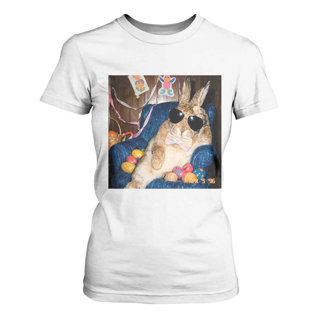 Funny Easter Bunny Sunglasses Graphic T Shirt For Women TS14 White Print Your Wear