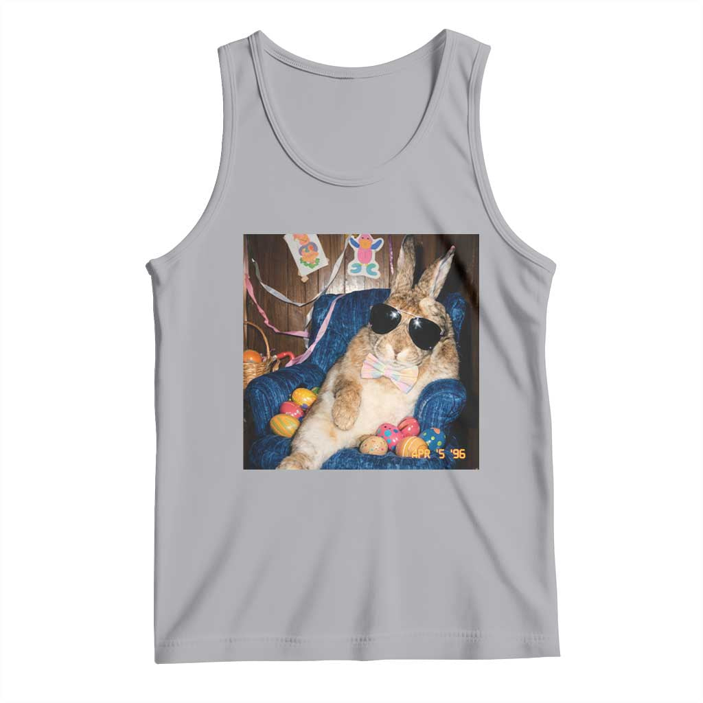 Funny Easter Bunny Sunglasses Graphic Tank Top TS14 Athletic Heather Print Your Wear